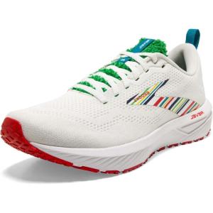 imageBrooks Mens Revel 6 Neutral Running ShoeWhiteGreenRed
