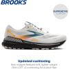 imageBrooks Mens Adrenaline GTS 23 GTX Waterproof Supportive Running ShoeOyster MushroomOrangeBlue