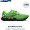 imageBrooks Mens Adrenaline GTS 23 Supportive Running ShoeGreen GeckoGreyAtomic Blue