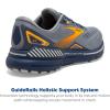 imageBrooks Mens Adrenaline GTS 23 Supportive Running ShoeGreyCrown BlueOrange