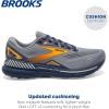 imageBrooks Mens Adrenaline GTS 23 Supportive Running ShoeGreyCrown BlueOrange