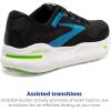 imageBrooks Mens Ghost Max Cushion Neutral Running ampamp Walking ShoeBlackAtomic BlueJasmine