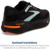 imageBrooks Mens Ghost Max Cushion Neutral Running ampamp Walking ShoeBlackOrangeCloud Blue