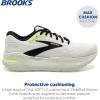 imageBrooks Mens Ghost Max Cushion Neutral Running ampamp Walking ShoeGreyBlackSharp Green