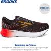 imageBrooks Mens Glycerin 20 Neutral Running ShoeBlackBlackened PearlFiery Red