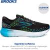 imageBrooks Mens Glycerin 20 Neutral Running ShoeBlackHawaiian OceanGreen