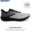imageBrooks Mens Launch 10 Neutral Running ShoeBlackBlackened PearlWhite