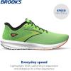 imageBrooks Mens Launch 10 Neutral Running ShoeGreen GeckoRed OrangeWhite
