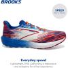 imageBrooks Mens Launch 10 Neutral Running ShoeWhiteTangoSurf
