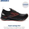 imageBrooks Mens Levitate Stealthfit 6 Neutral Running ShoeBlackSpicy Orange