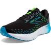 imageBrooks Mens Glycerin 20 Neutral Running ShoeBlackHawaiian OceanGreen