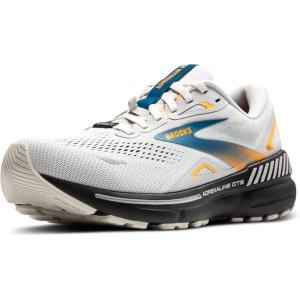 imageBrooks Mens Adrenaline GTS 23 GTX Waterproof Supportive Running ShoeOyster MushroomOrangeBlue