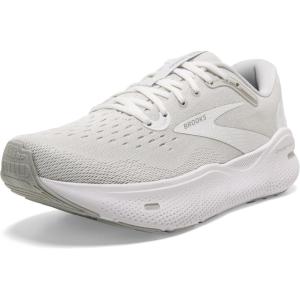 imageBrooks Mens Ghost Max Cushion Neutral Running ampamp Walking ShoeWhiteOysterMetallic Silver