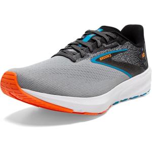 imageBrooks Mens Launch 10 Neutral Running ShoeBlackGreyOrange Clown Fish