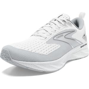 imageBrooks Mens Levitate 6 Neutral Running ShoeBright WhiteOyster Mushroom