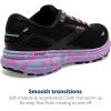 imageBrooks Womens Ghost 15 Neutral Running ShoeBlackChambray BlueCyclamen