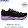 imageBrooks Womens Ghost 15 Neutral Running ShoeBlackChambray BlueCyclamen