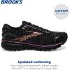imageBrooks Womens Ghost 15 Neutral Running ShoeBlackSpring CrocusSunburn