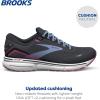 imageBrooks Womens Ghost 15 Neutral Running ShoeEbonyOpen AirLilac Rose