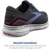 imageBrooks Womens Ghost 15 Neutral Running ShoeEbonyOpen AirLilac Rose