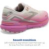 imageBrooks Womens Ghost 15 Neutral Running ShoeGreyCoconutFuchsia
