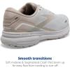 imageBrooks Womens Ghost 15 Neutral Running ShoeWhiteCrystal GreyGlass