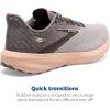imageBrooks Womens Launch 10 Neutral Running ShoeGreyCrystal GreyPale Peach