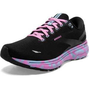 imageBrooks Womens Ghost 15 Neutral Running ShoeBlackChambray BlueCyclamen