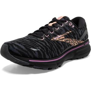 imageBrooks Womens Ghost 15 Neutral Running ShoeBlackSpring CrocusSunburn