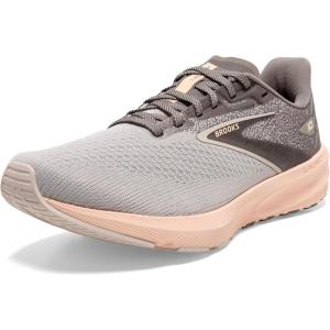 imageBrooks Womens Launch 10 Neutral Running ShoeGreyCrystal GreyPale Peach