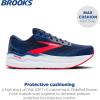 imageBrooks Womens Ghost Max 2 Neutral Running ampamp Walking ShoePeacoatTrue BlueDiva Pink