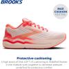 imageBrooks Womens Ghost Max 2 Neutral Running ampamp Walking ShoeWhitePeachCoral