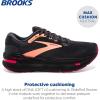 imageBrooks Womens Ghost Max Cushion Neutral Running ampamp Walking ShoeBlackPapayaRaspberry
