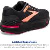 imageBrooks Womens Ghost Max Cushion Neutral Running ampamp Walking ShoeBlackPapayaRaspberry