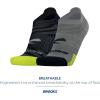 imageBrooks Ghost Lite No Show Socks I Performance Running Comfort Fit with Arch Support for Men ampamp Women 2Pack SetHtr OxfordNavy  NavyYellow