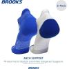 imageBrooks Ghost Lite No Show Socks I Performance Running Comfort Fit with Arch Support for Men ampamp Women 2Pack SetNeo Blue  WhiteNeo Blue