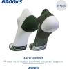 imageBrooks Ghost Lite No Show Socks I Performance Running Comfort Fit with Arch Support for Men ampamp Women 2Pack SetOliveWhite  WhiteOlive