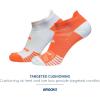 imageBrooks Ghost Lite No Show Socks I Performance Running Comfort Fit with Arch Support for Men ampamp Women 2Pack SetOrangeWhite  WhiteOrange