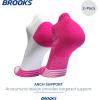imageBrooks Ghost Lite No Show Socks I Performance Running Comfort Fit with Arch Support for Men ampamp Women 2Pack SetPink  WhitePink