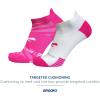 imageBrooks Ghost Lite No Show Socks I Performance Running Comfort Fit with Arch Support for Men ampamp Women 2Pack SetPink  WhitePink