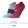 imageBrooks Ghost Lite No Show Socks I Performance Running Comfort Fit with Arch Support for Men ampamp Women 2Pack SetPinkSalt  Light GreySalt