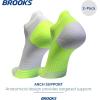 imageBrooks Ghost Lite No Show Socks I Performance Running Comfort Fit with Arch Support for Men ampamp Women 2Pack SetYellowWhite  WhiteYellow