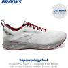 imageBrooks Womens Levitate 6 Running ShoeWhiteRedSilver