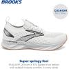 imageBrooks Womens Levitate Stealthfit 6 Running ShoeWhiteBran