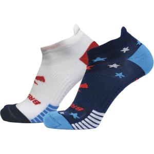 imageBrooks Ghost Lite No Show Socks I Performance Running Comfort Fit with Arch Support for Men ampamp Women 2Pack SetNavyWhite Run Usa 24