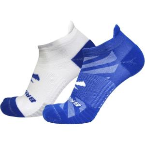 imageBrooks Ghost Lite No Show Socks I Performance Running Comfort Fit with Arch Support for Men ampamp Women 2Pack SetNeo Blue  WhiteNeo Blue