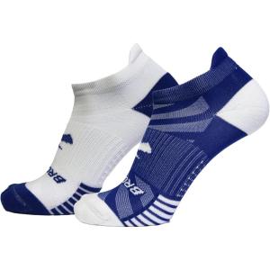 imageBrooks Ghost Lite No Show Socks I Performance Running Comfort Fit with Arch Support for Men ampamp Women 2Pack SetRoyalWhite  WhiteRoyal