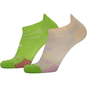 imageBrooks Ghost Lite No Show Socks I Performance Running Comfort Fit with Arch Support for Men ampamp Women 2Pack SetSandLime Green  Lime Green