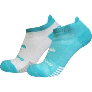 imageBrooks Ghost Lite No Show Socks I Performance Running Comfort Fit with Arch Support for Men ampamp Women 2Pack SetStrobe BlueWhite  WhiteBlue