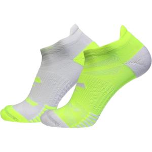 imageBrooks Ghost Lite No Show Socks I Performance Running Comfort Fit with Arch Support for Men ampamp Women 2Pack SetYellowWhite  WhiteYellow